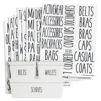 Talented Kitchen Clothing Bin Labels - Water-Resistant Closet Organizer Labels - Preprinted All-Caps Clothing Storage Tags - Organized Closet Storage - 133 Pack, 1.75 x 1.5-3.25 in, White Vinyl