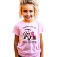 thumbnail image 3 of Promoted to Big Sister Pink Tractor Shirt for Girls Farm Sibling Reveal Pregnancy Announcement Tee Pink Shirt 18 Months, 3 of 7