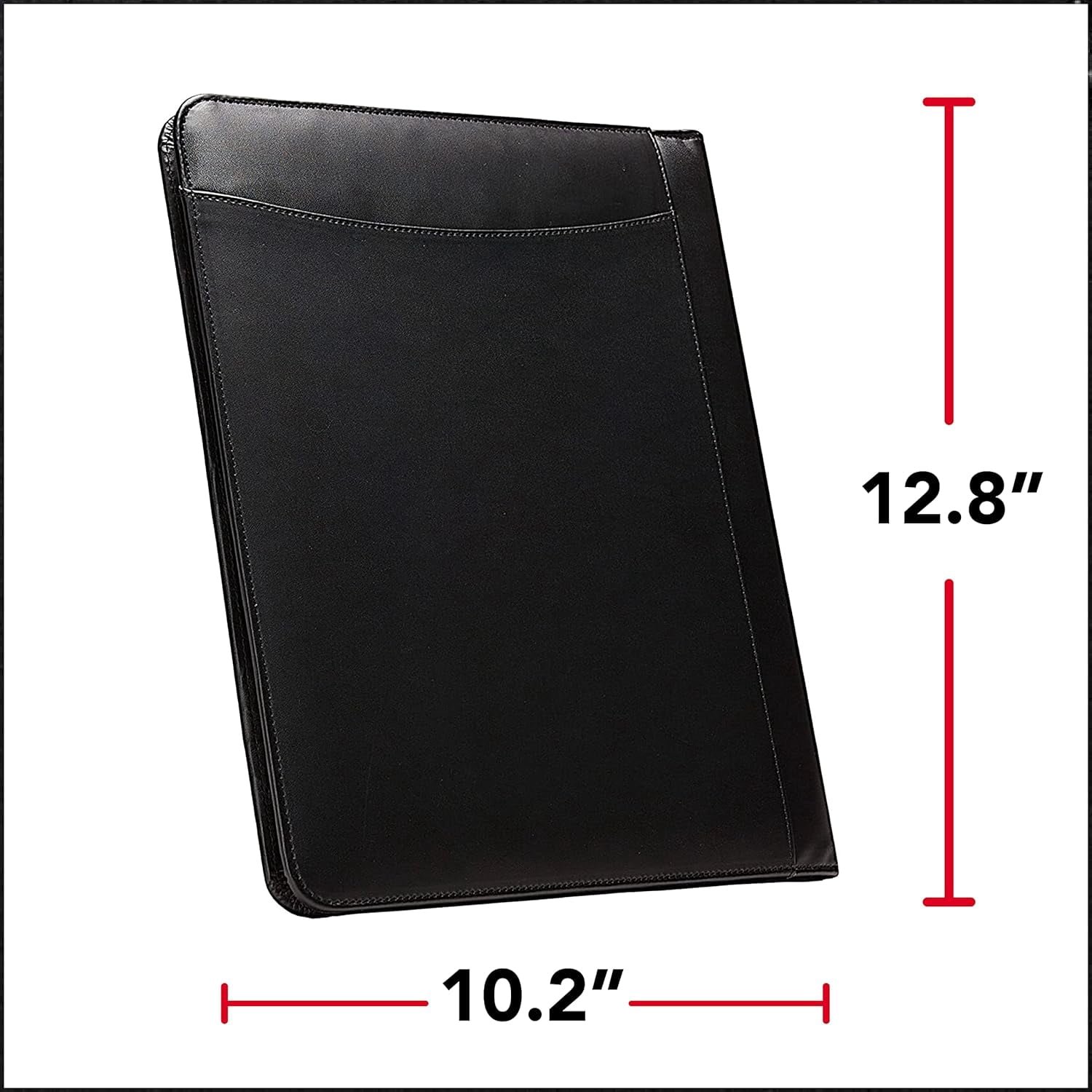 Case It Director Leatherette Padfolio with Writing Pad, Black, Pad-30
