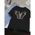 thumbnail image 1 of [Butterfly Print] Y2K Style Butterfly Print T-Shirt for Women | Short Sleeve, Round Neck | Cotton | Machine Washable | Casual Retro Fashion | Women, Sports Fashion | Retro |, 1 of 6