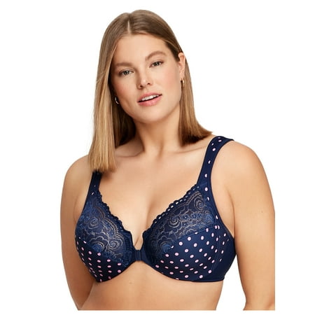 

Glamorise Full Figure Plus Size WonderWire Front-Closure Bra Underwire #1245
