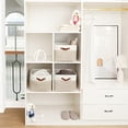thumbnail image 4 of Extra Large Fabric Storage Baskets for Shelves 3 Pack, 16x13in Closet Storage Bins for Shelves, Canvas Baskets for Organizing, Linen Closet Organizers, Cloth Basket, Beige/Off-White, 4 of 7
