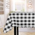 thumbnail image 2 of Black and White Buffalo Plaid Square Tablecloth, Checkered Gingham Buffalo Washable Polyester Tablecloth, 36 x 36 Inch, Home, Kitchen, Outdoor, Buffet Tablecloth, Table Cover, 2 of 7