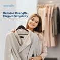 thumbnail image 7 of SereneLife 80 Pack Wooden Coat Hangers Durable Suit Hangers with 360 Swivel Hook & Notches Slim Design for Shirts, Jackets, Dresses, and More, 7 of 7
