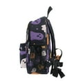 thumbnail image 4 of FORMRS School Backpack with Front Zippered Pocket 12" Student Travel Daypack, Orange Halloween Ghosts, 4 of 6