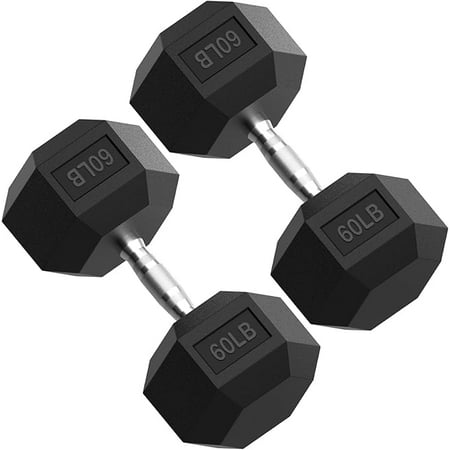 Heavy-Duty Hex Dumbbell Set (15-70LB) - Rubber Coated, Non-Roll Iron Weights for Home Gym, Strength Training & Muscle Building