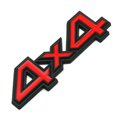 thumbnail image 5 of RV 2 uds Metal negro rojo 4WD 4x4 coche maletero trasero emblema insignia calcomanías pegatina Dodge Rojo Verde, 5 of 5