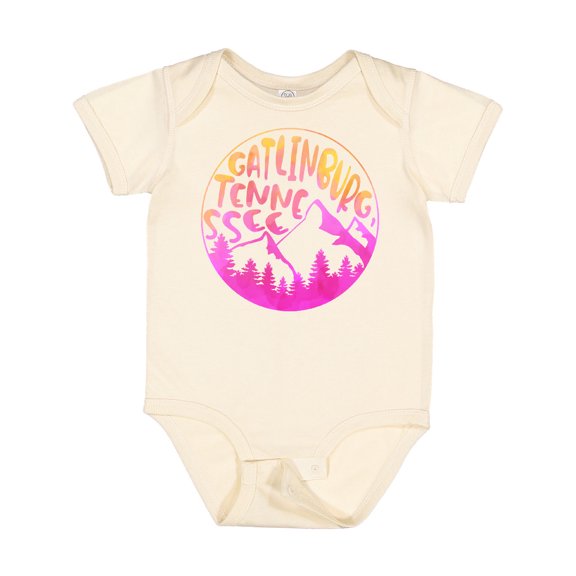 Inktastic Gatlinburg, Tennessee Mountains in Sunrise Colors Boys or Girls Baby Bodysuit