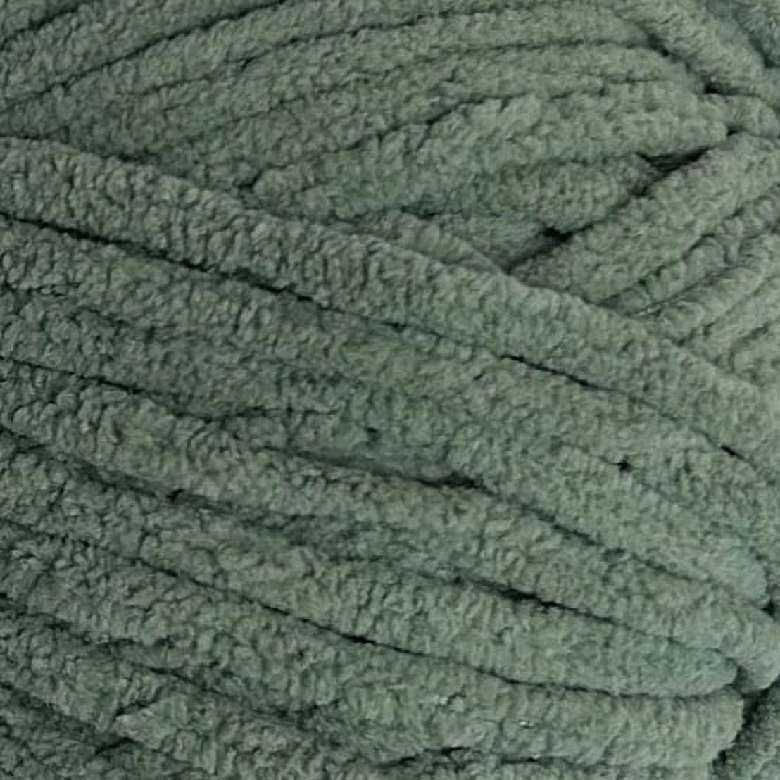 Mainstays Cozy Chenille Yarn, 220 yd, 10.5 oz, Smoke Green, 100% Polyester, Super Bulky