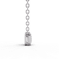thumbnail image 4 of 0.75 CT Lab Grown Emerald Shape Diamond Solitaire Pendant with Bezel Setting in 14K White Gold. Sample Image Final Product May Vary., 4 of 4