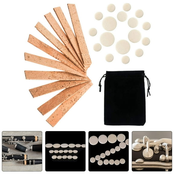 ifundom 27-Piece Clarinet Joint Cork Repair Kit with Synthetic Material for Clarinet Instrument Accessories