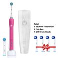 thumbnail image 3 of Cepillo de dientes eléctrico Oral B Pro600, cepillo de dientes 3D White Teeth, cabezal redondo, elimina la placa, cepillo de dientes sónico, resistente al agua, con cabezal adicional, 3 of 5