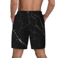 thumbnail image 4 of Gaeub Black Marble Texture Abstract Mens Swim Trunks Stretch Beach Shorts Quick Dry for Men Swim Shorts Swimwear with Pockets- Small, 4 of 9
