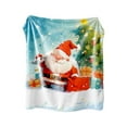 thumbnail image 2 of Christmas Flannel Blanket, Soft Throw Blanket for Sofa Bed, Holiday Themed Plush Lightweight Blanket for Winter Gift, Home Decor(U), 2 of 5