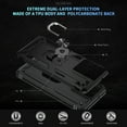thumbnail image 4 of Compatible with Moto G 5G(2025) Protective Case,Heavy Duty Shockproof Armor Phone Case with 360° Rotating Metal Ring Holder Kickstand Military Grade Protection Rugged Cover,Black, 4 of 7