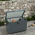 thumbnail image 2 of Outsunny Garden Storage Box, Deck Box with Lock for Tools, Cushions Grey, 2 of 10