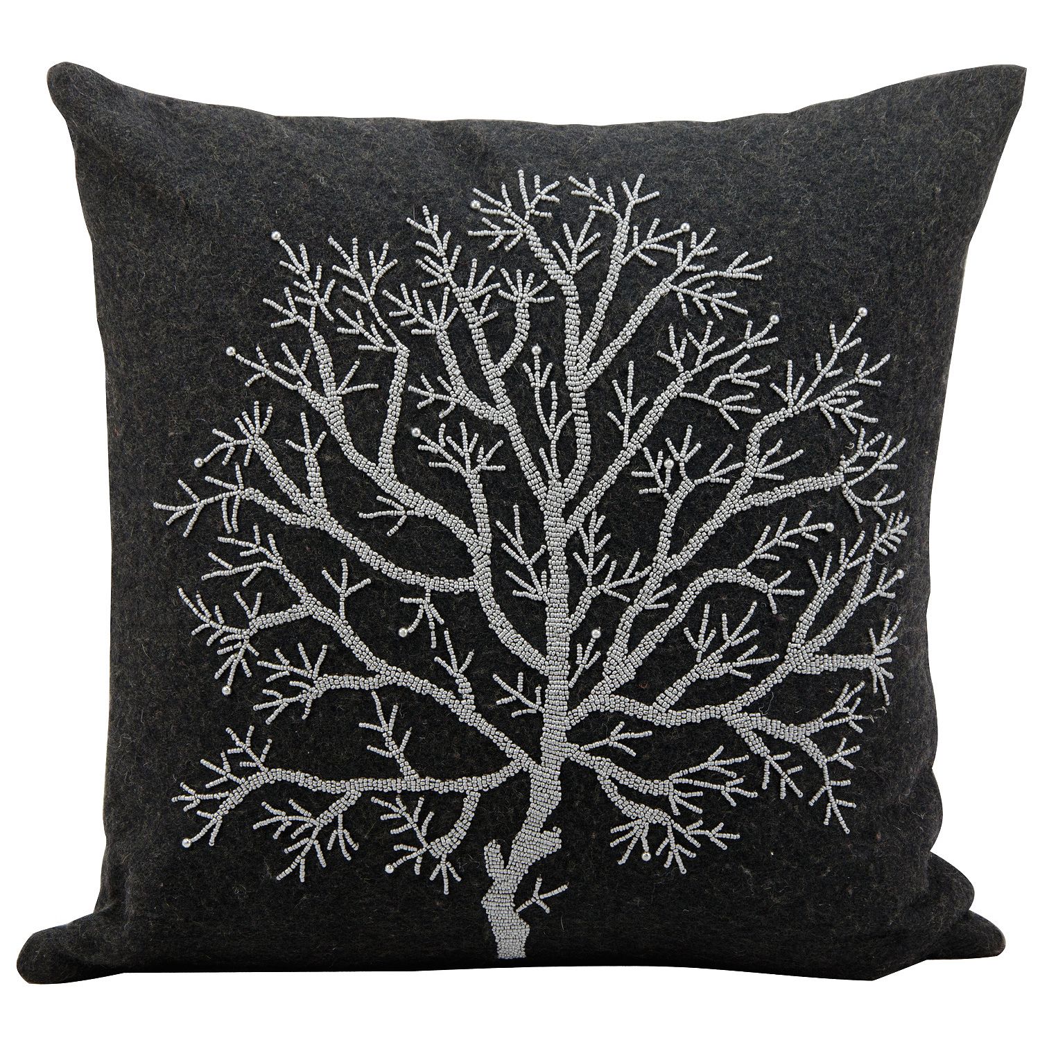 Product of Charcoal Tree Of Life 20" x 20" Decorative Pillow By