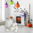 thumbnail image 5 of Summercome 7Pcs Artificial Pumpkins Decorations Faux Foam Fall Harvest Pumpkin Halloween Thanksgiving Decor Indoor for Home, White, 5 of 7