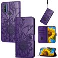 thumbnail image 2 of Wallet Case for Motorola Moto G Pure Case with Card Holder,Sunflower Pattern Leather Phone Case with Kickstand Magnetic Closure Shockproof Cover for Moto G Pure Purple Sunflower, 2 of 10