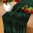 thumbnail image 6 of Hometravel Velvet Table Runner, 29x120 Inch Green Fabric Decor, Luxurious Thanksgiving Wedding Cloth for Year Round Use, 6 of 9