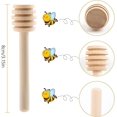 thumbnail image 2 of 30 Pcs Cuillre Miel,mnagers En Bois Mini Jam Pot Miel Distributeur Collectionner Remuer Rod Stick Distribue Drizzle Miel 8cm Bois, Fave, 2 of 5