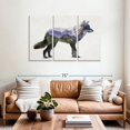thumbnail image 2 of Elephant Stock Rocky Mountain Grey Wolf Wall Art - Horizontal Multi Panel Canvas - Living Room Wall Decor - Animal Multi Panel - Blue And Green Decor By Davies Babies - 57" x 36", 2 of 4