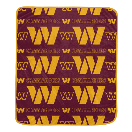 Pegasus Washington Commanders 50" x 60" Repeat Big Logo Wordmark Ultra Soft Blanket