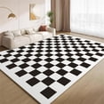 thumbnail image 1 of Vintage Checkerboard Rug 3x4ft Small Area Rugs Minimalist Black White Rugs Non Slip Non Shedding Print Washable Floor Carpet for Living Room Bedroom Room Office Study Foyer Hallway, 1 of 7
