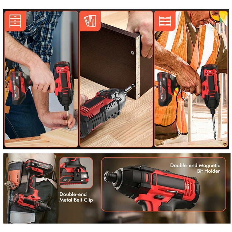 SENIX 20 Volt Max* 1/4-Inch Impact Driver, Brushless Motor,