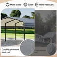 thumbnail image 3 of VENTOPYR 12' x 20' Outdoor Heavy Duty Carport with Galvanized Steel Roof for Car, Boat, Truck, 3 of 7
