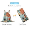 thumbnail image 4 of Lksixu 2 in 1 Packable Beach Towel & Backpack, Floral Print Microfiber Beach Towel with Built-in Storage, Sand Free Quick Dry Bath Towel Convertible Beach Mat & Carry Bag for Pool Camping Travel, 4 of 9