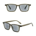 thumbnail image 2 of Men's Tinted Grey Reading Glasses Women's Square Classic Dark Green Readers Sunglasses UV400 +1.50, 2 of 4