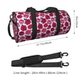 thumbnail image 4 of Xecao Rose Flowers print Round Travel Duffel Bag is a foldable gym bag with an inner pocket, perfect for travel sports, 4 of 8