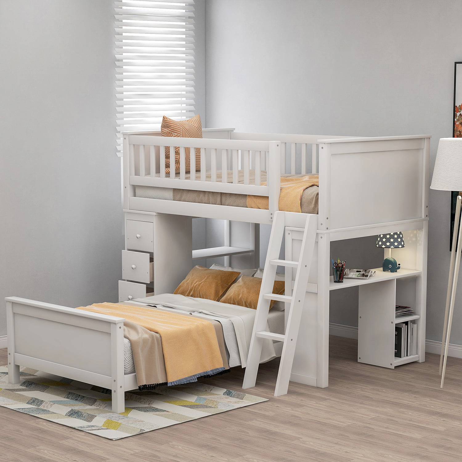 Bunk Bed Twin Over With Desk Boys, Twin Over Desk Bunk Bed