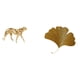 thumbnail image 1 of Figura de dorado, adorno de escritorio de resina, escultura de pared de hierro forjado, hoja de ginkgo, decoración colgante, diseño artístico, 1 of 8
