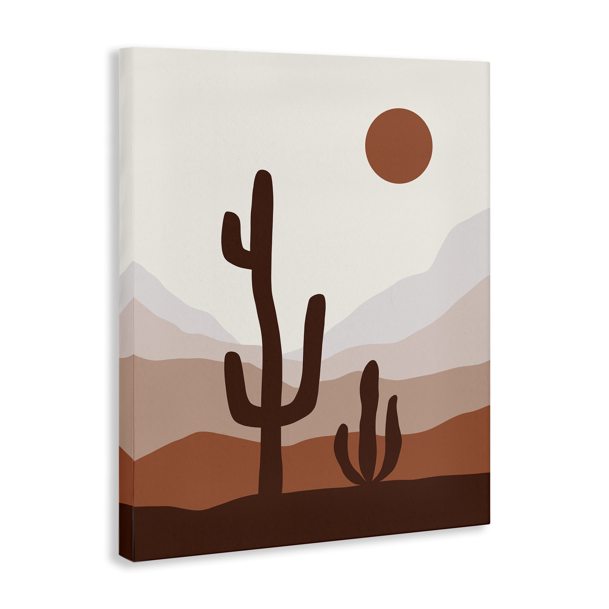 Stupell Industries Sun Over Desert Life Abstract Painting Wrapped Canvas Art Print Wall Art, 36 x 48