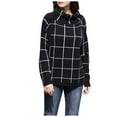 thumbnail image 2 of Aqestyerly Cardigans à Capuche pour Femmes Mode Femmes Décontracté Manches Longues à Carreaux Col Roulé Chandail Col Roulé2, 2 of 9