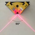 thumbnail image 4 of Right Angle 90 Degree Laser Level Laser Measurement Professional Laser Level Meter Construction Tool for Tile Work Woodworking，Red, 4 of 6