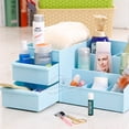 thumbnail image 4 of Organizador de escritorio de maquillaje, caja de almacenamiento de cosméticos con cajón, tocador elegante y chic, almacenamiento en encimera para cosméticos, se adapta a pinceles, sombras de ojos,, 4 of 5