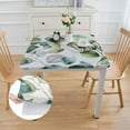 thumbnail image 2 of BANET  Spring Tablecloth Square  ,Watercolor Sage Green Leaves and Branches Table Cover Water Resistant Washable Polyester Circle Table Cloth for Kitchen Dining Indoor Outdoor Table Decor 36*36, 2 of 8