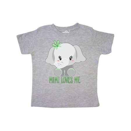 

Inktastic Mimi Loves Me- cute elephant Gift Toddler Boy or Toddler Girl T-Shirt