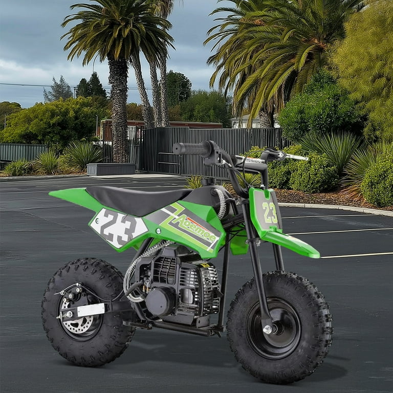 Aoemoe Mini Kid Dirt Bike, 49 CC 2-Stroke Gas Bike with Off
