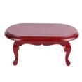 thumbnail image 1 of Dollhouse Miniature Table European Retro Small Exquisite Good Texture 1:12 Mini Dollhouse Furniture for Kids DecorationMahogany Color, 1 of 5
