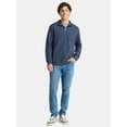 thumbnail image 2 of George Men's and Big Men's Pique Fleece Quarter Zip Pullover with Long Sleeves, Sizes S-3XL, 2 of 5