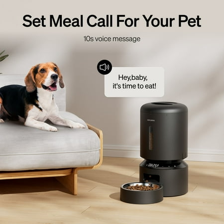 PETLIBRO - Granary Stainless Steel 5L Automatic Dog and Cat Feeder with Voice Recorder - Black