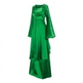 thumbnail image 1 of Heiheiup Women Plus Size Solid Vintage Renaissance Long Sleeve Bandage Long Party Dress, 1 of 1