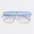 thumbnail image 4 of Gafas de sol de Metal Vintage para hombre y mujer, anteojos de sol Steampunk a la moda, parte superior plana, montura grande, gradiente, 4 of 5