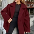 thumbnail image 2 of Enjoytime Winter Coats for Women Solid Color Long Sleeve Mid Length Jacket Business Casual Trendy Outerwear Fall Fashion Clothing, 2 of 4