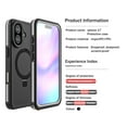 thumbnail image 5 of for iPhone 17 Rugged Case, Compatible with MagSafe Ring Kickstand, Waterproof Shockproof Built-in Screen Protector, Full Body Protection Phone Cover with Dust Plug, Gray, 5 of 9