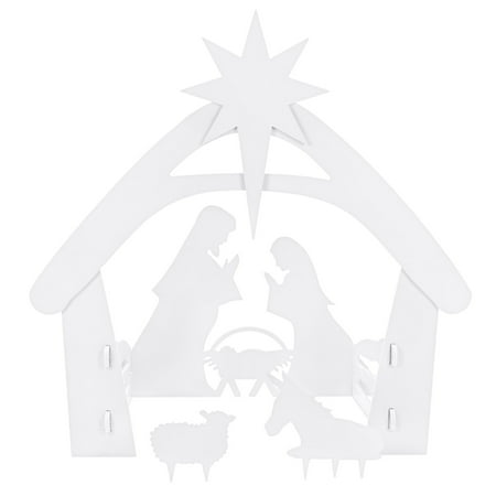 Nativity Grotto Best Choice Products 4ft Christmas Holy Family Nativity Scene, Outdoor Yard Decoration w/ Water Resistant PVC ()